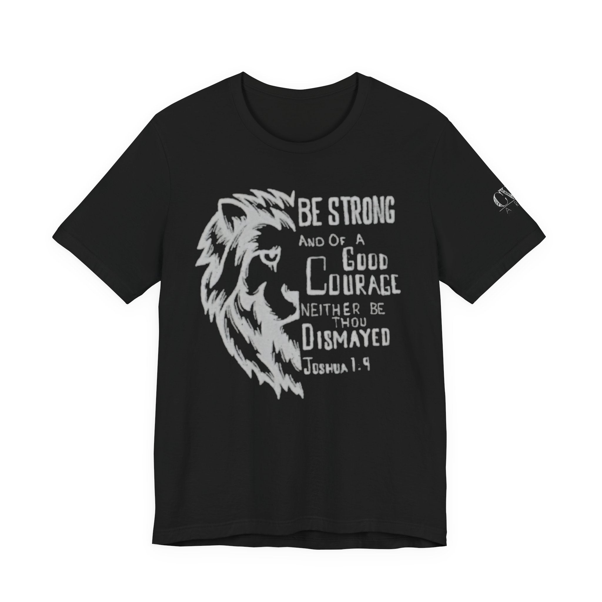 Joshua 1:9 Inspirational Lion Graphic Tee