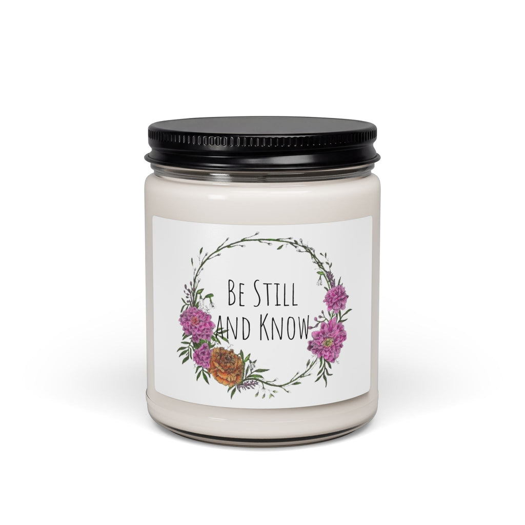 Be Still and Know Soy Candle — 9oz Floral Scented Jar