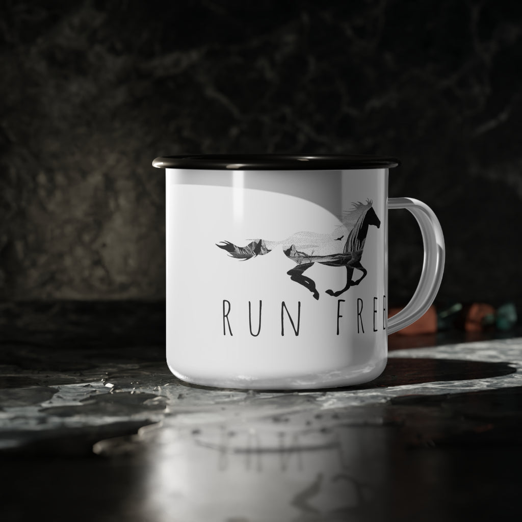 Spirit Horse Enamel Camp Mug