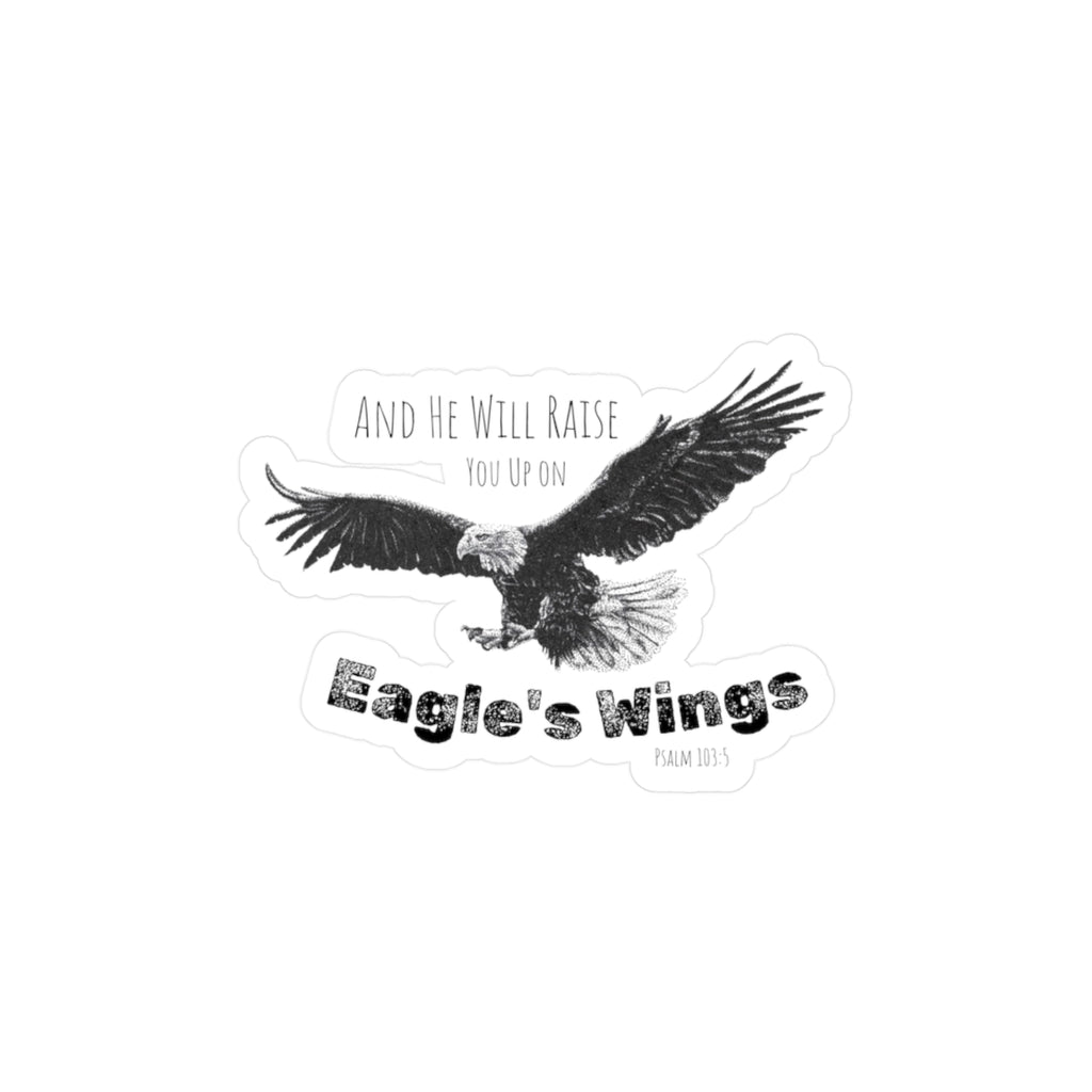 On Eagle's Wings Stickers — Psalm 103:5