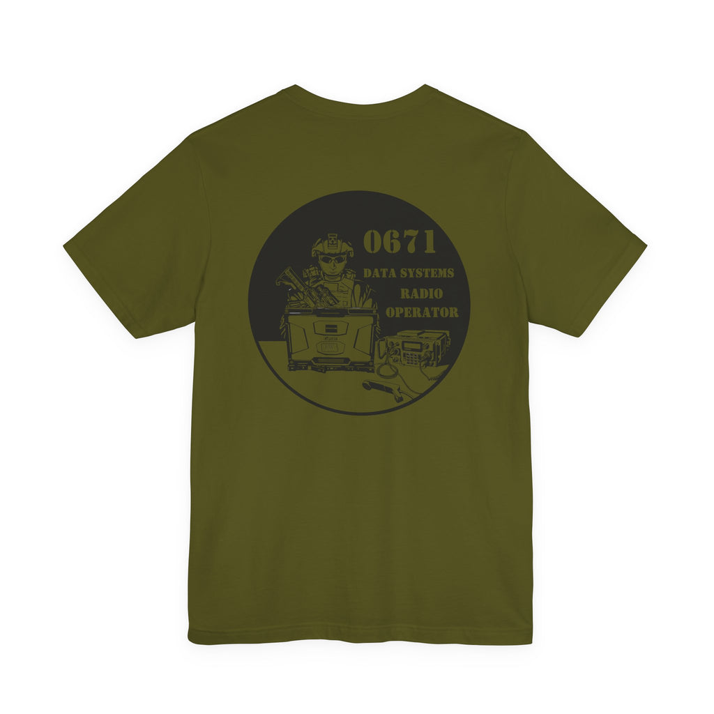 0671 Data Systems Radio Operator Tee — USMC Emblem Military Radio Operator T‑Shirt