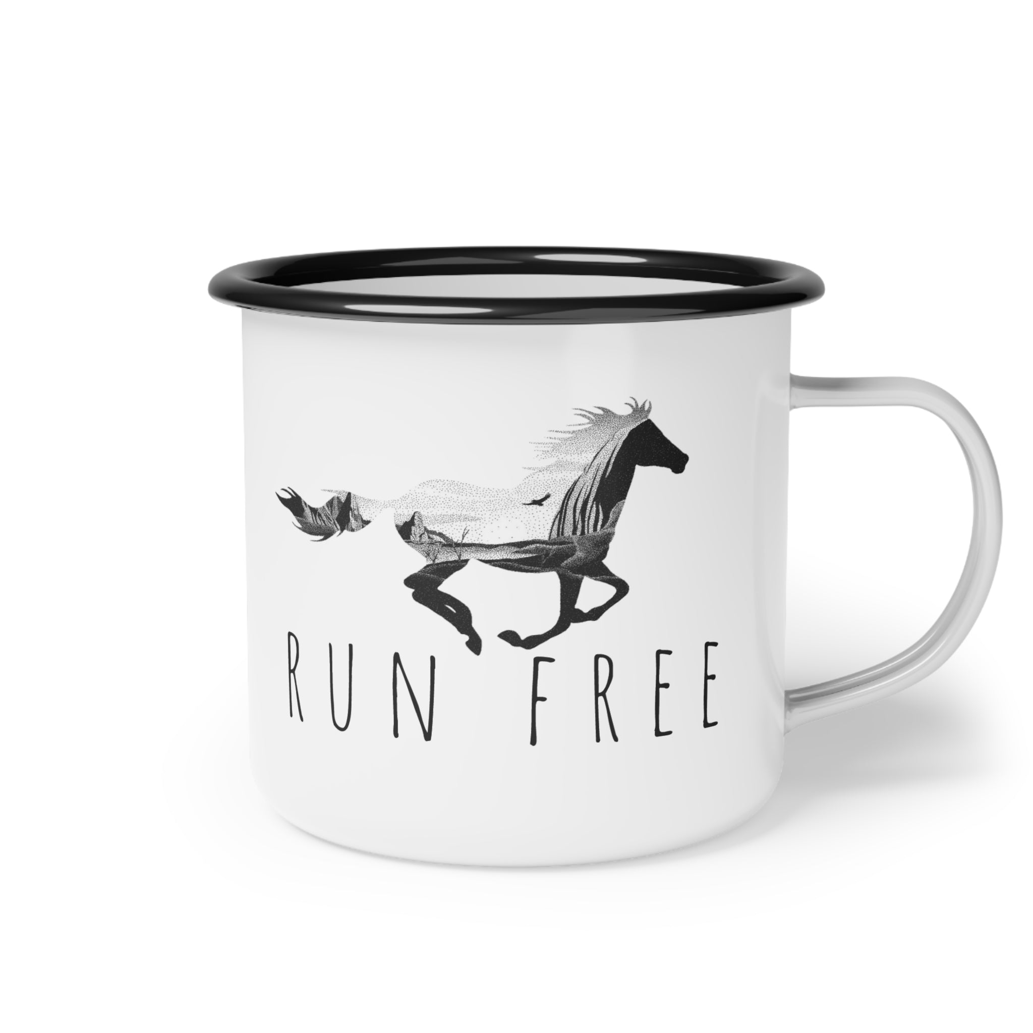Spirit Horse Enamel Camp Mug