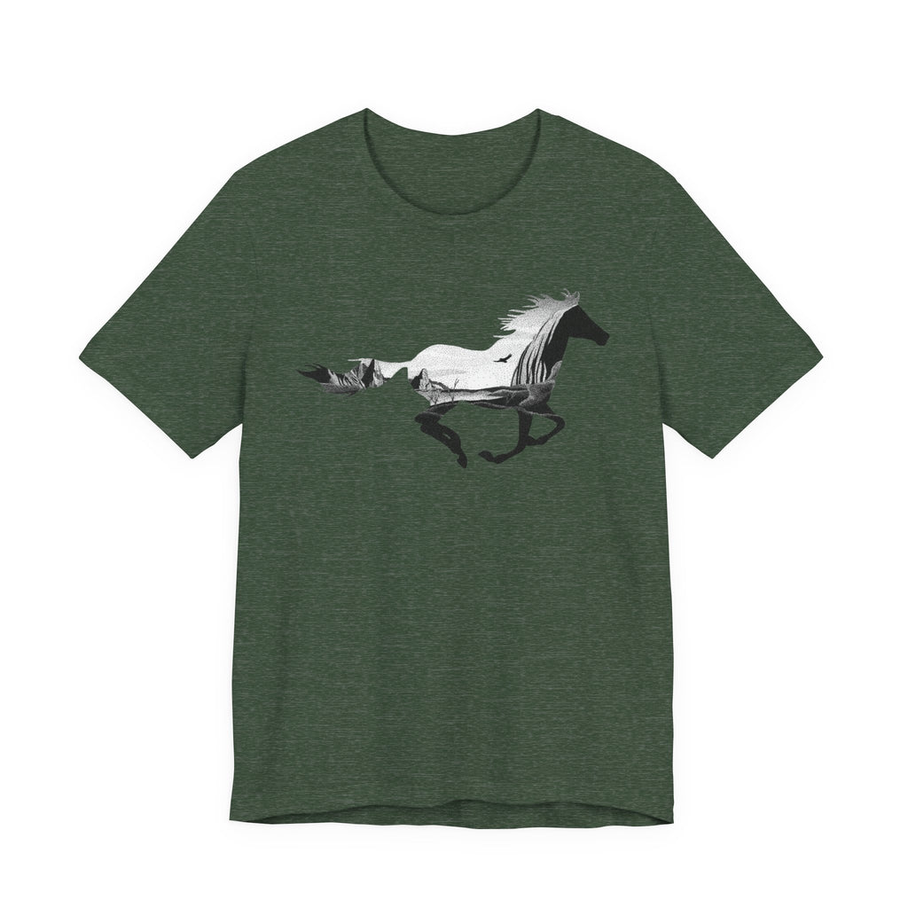 Wild Spirit Horse Tee - Unisex Jersey Short Sleeve Shirt, Equestrian Gift, Animal Lover Apparel, Unique Graphic Tee, Everyday Casual Wear
