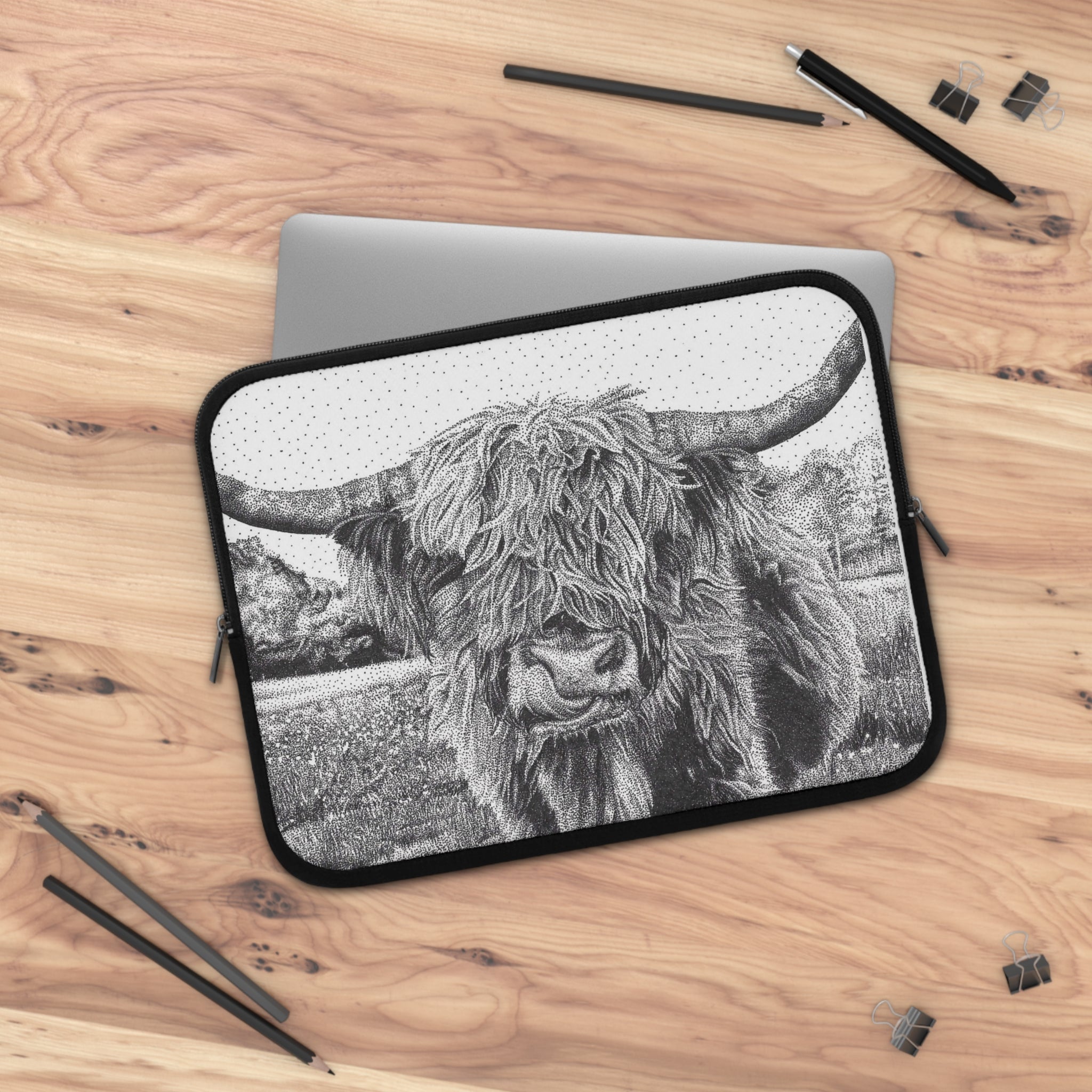 Highland Cow Laptop Sleeve