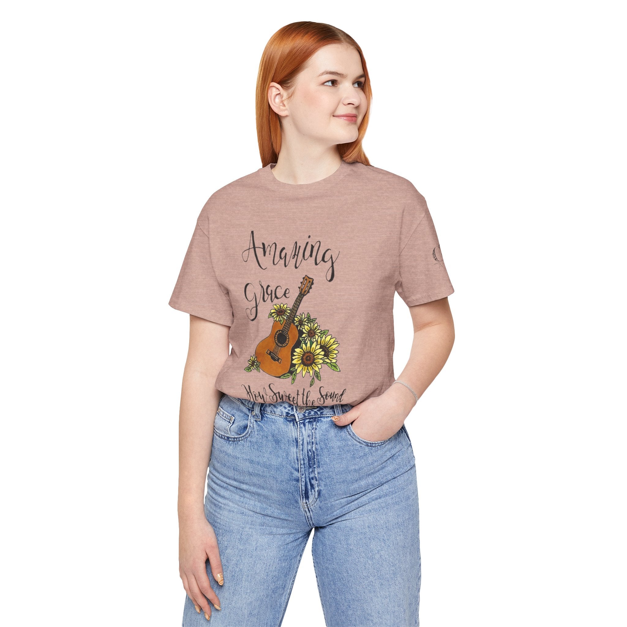 Amazing Grace Guitar and Sunflowers Design
