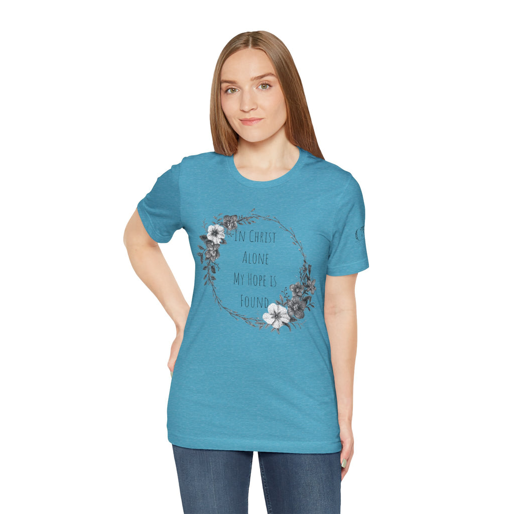 In Christ Alone Floral Short Sleeve Shirt