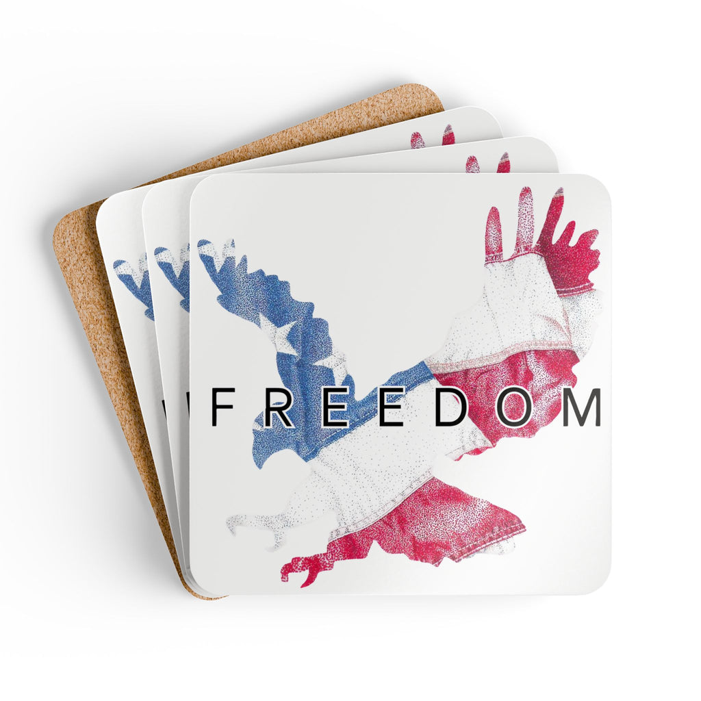 Freedom Eagle Cork Coaster Set