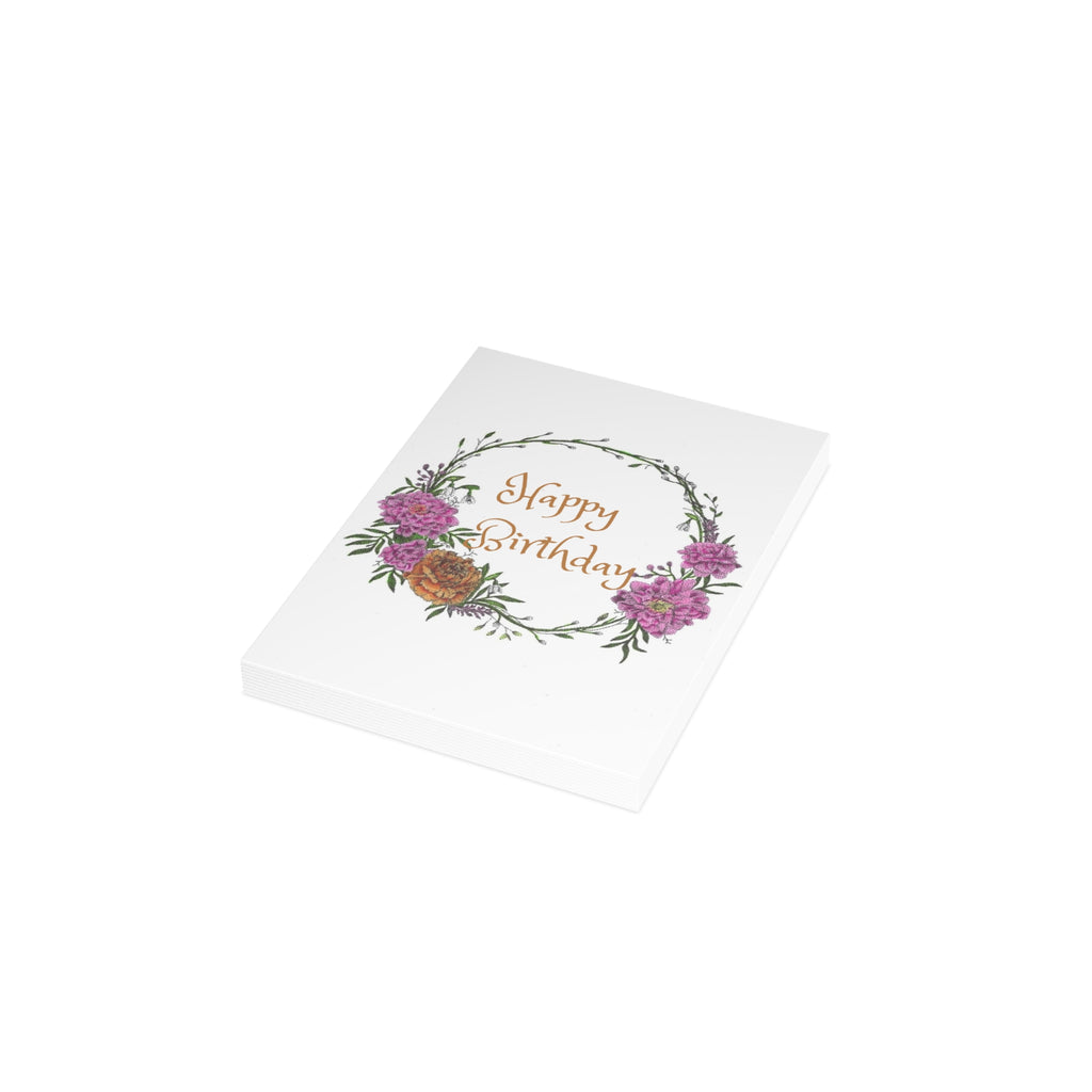 January Birth Flower Happy Birthday Card