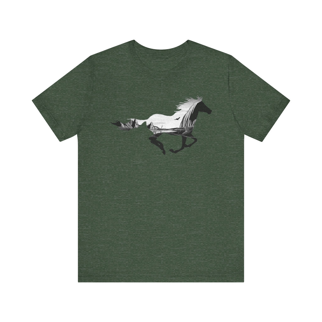 Wild Spirit Horse Tee - Unisex Jersey Short Sleeve Shirt, Equestrian Gift, Animal Lover Apparel, Unique Graphic Tee, Everyday Casual Wear