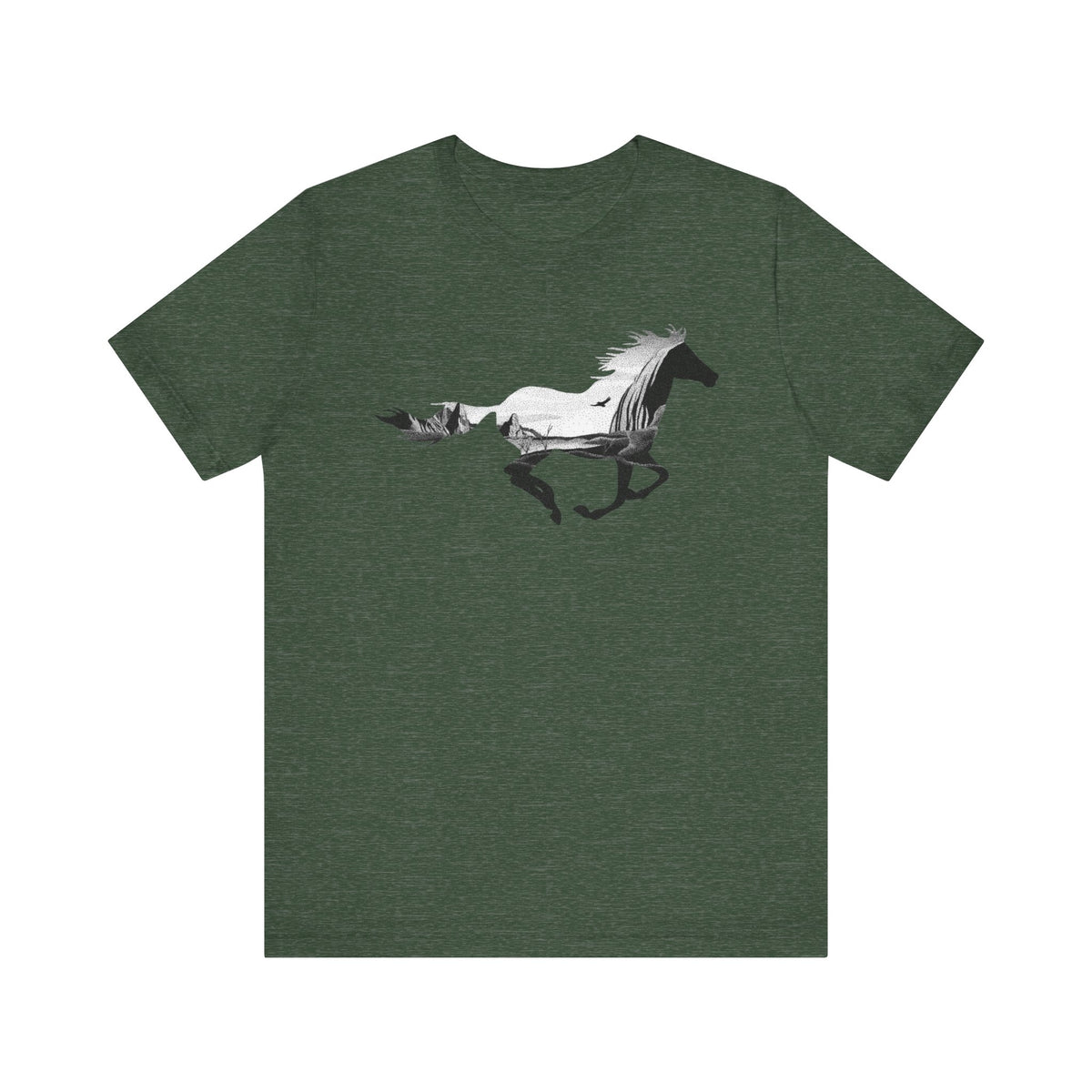 Wild Spirit Horse Tee - Unisex Jersey Short Sleeve Shirt, Equestrian Gift, Animal Lover Apparel, Unique Graphic Tee, Everyday Casual Wear
