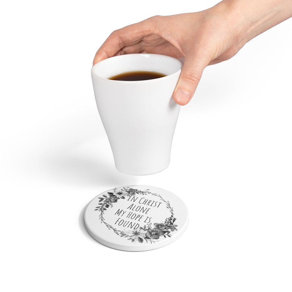 In Christ Alone Ceramic Coaster