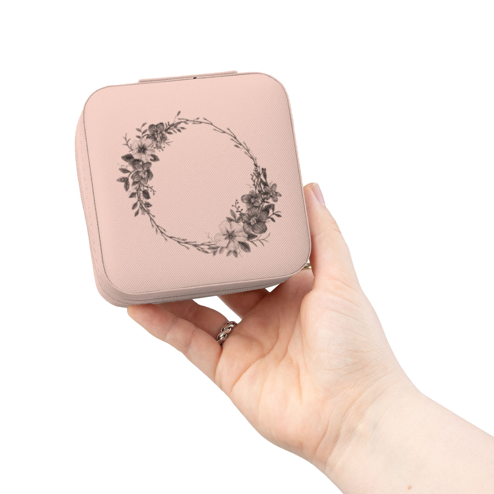 Floral Wreath Jewelry Travel Case — February