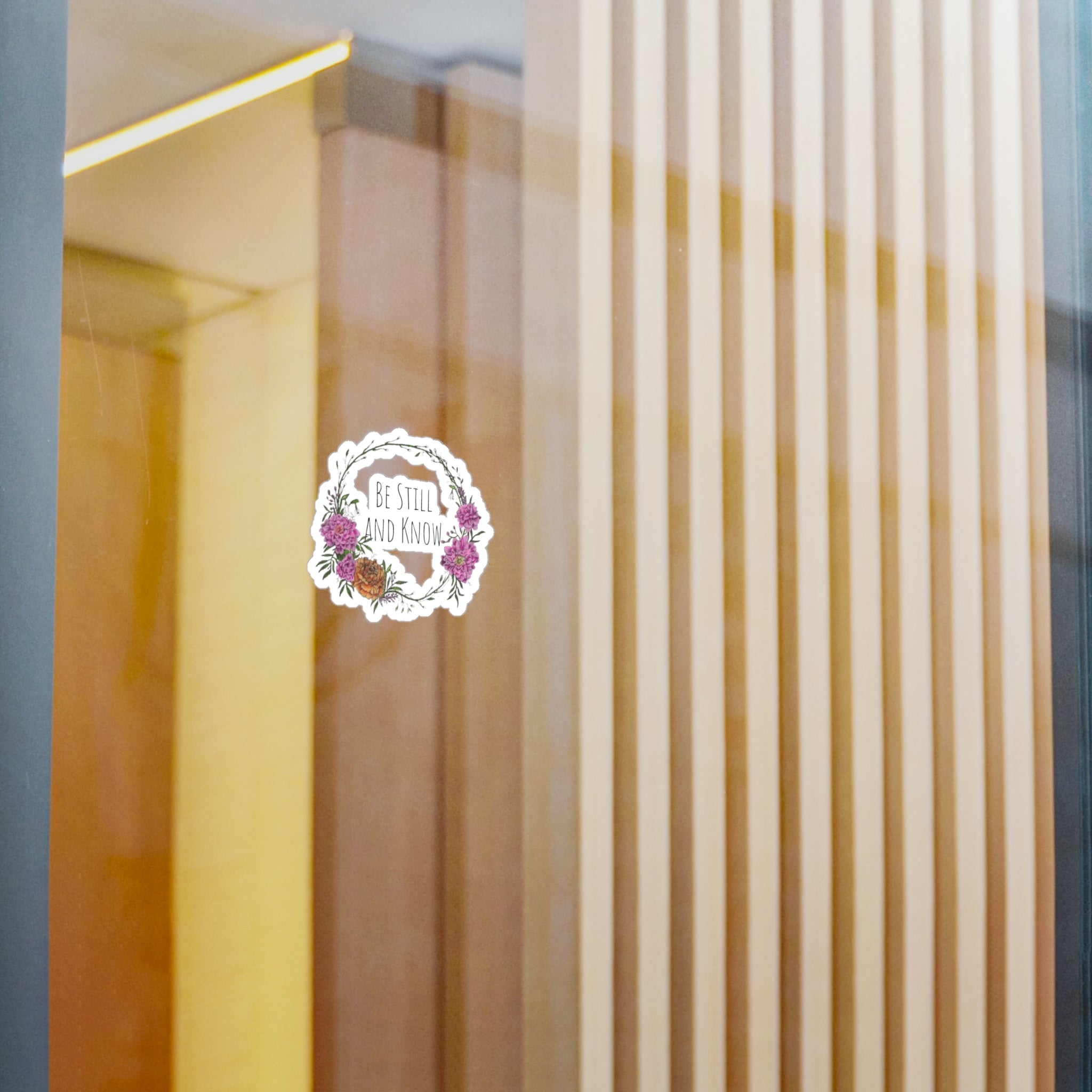 Be Still and Know Floral Vinyl Decal