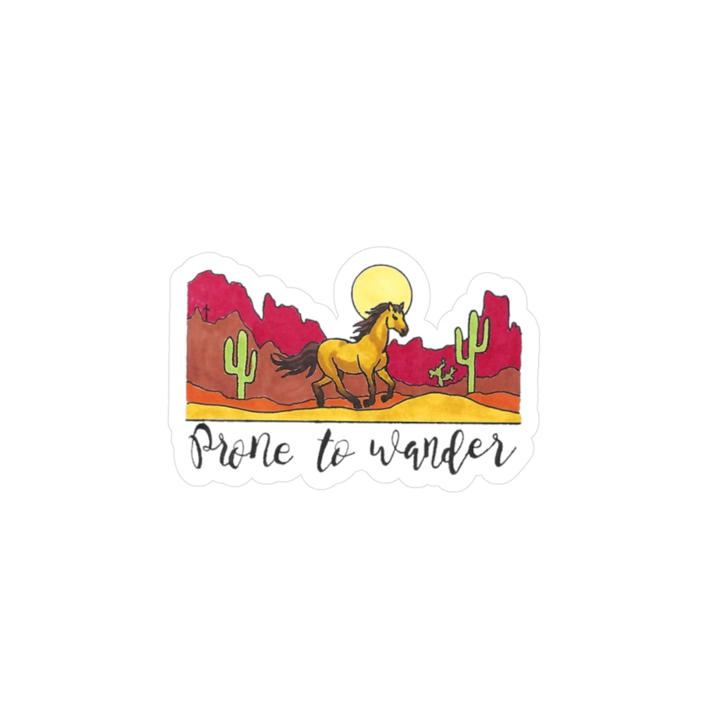 Prone to Wander Horse Sticker Decal
