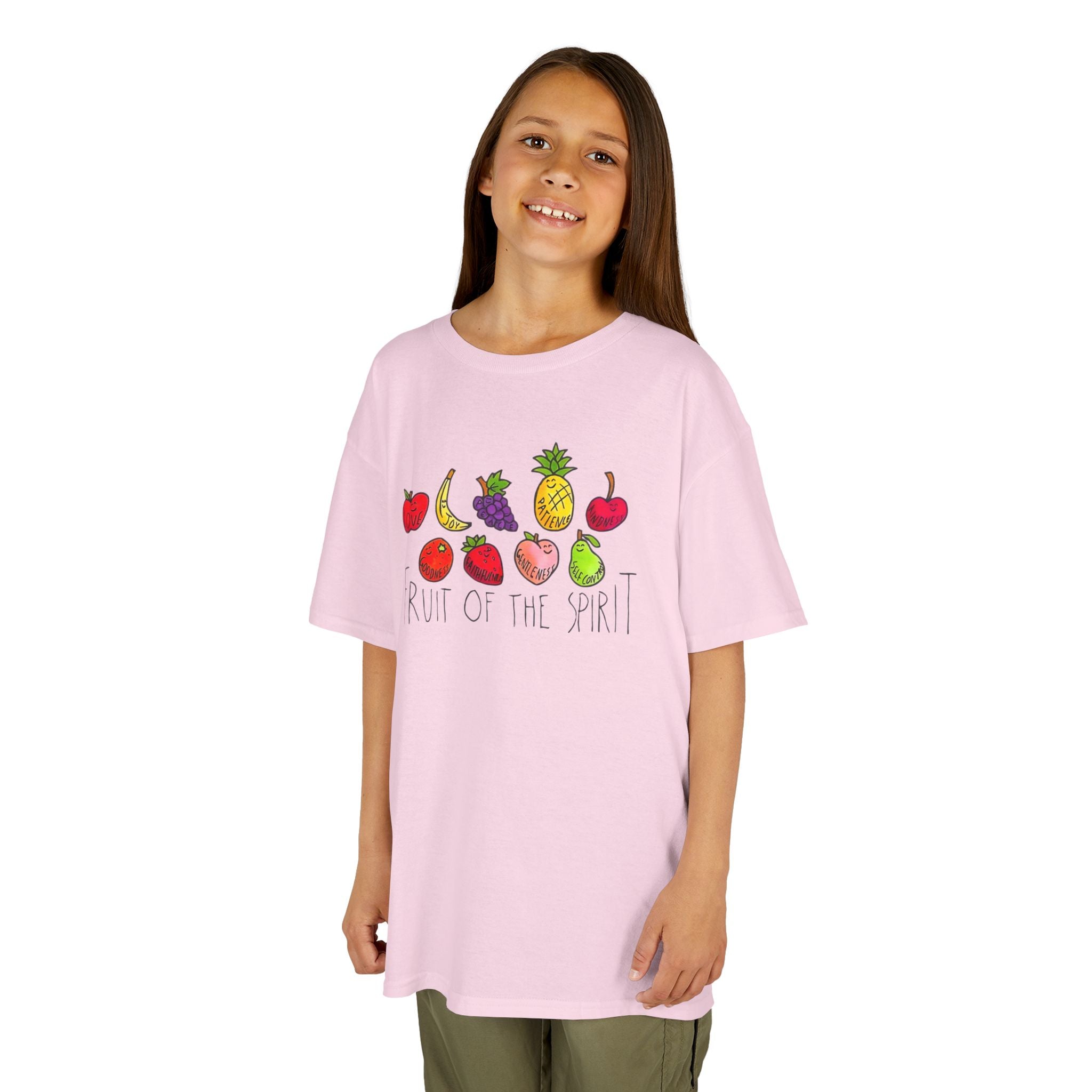 Fruit of the Spirit Kids T-Shirt | watercolor fruit illustration