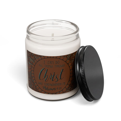 "I Can Do All Things Through Christ" Inspirational 9oz Scented Candle