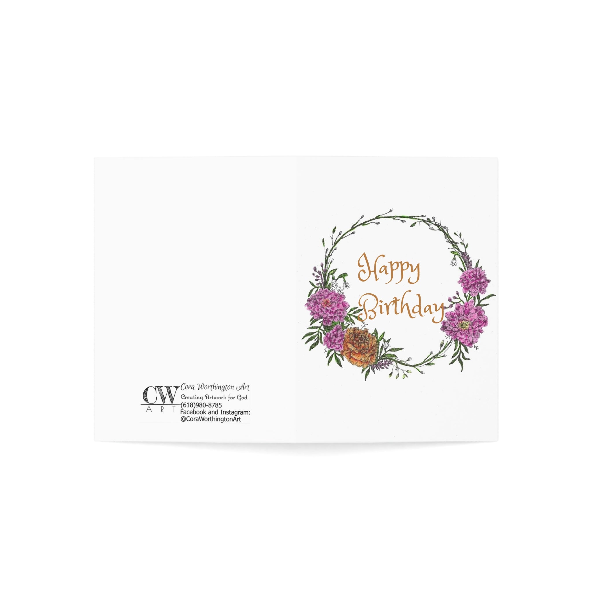 January Birth Flower Happy Birthday Card