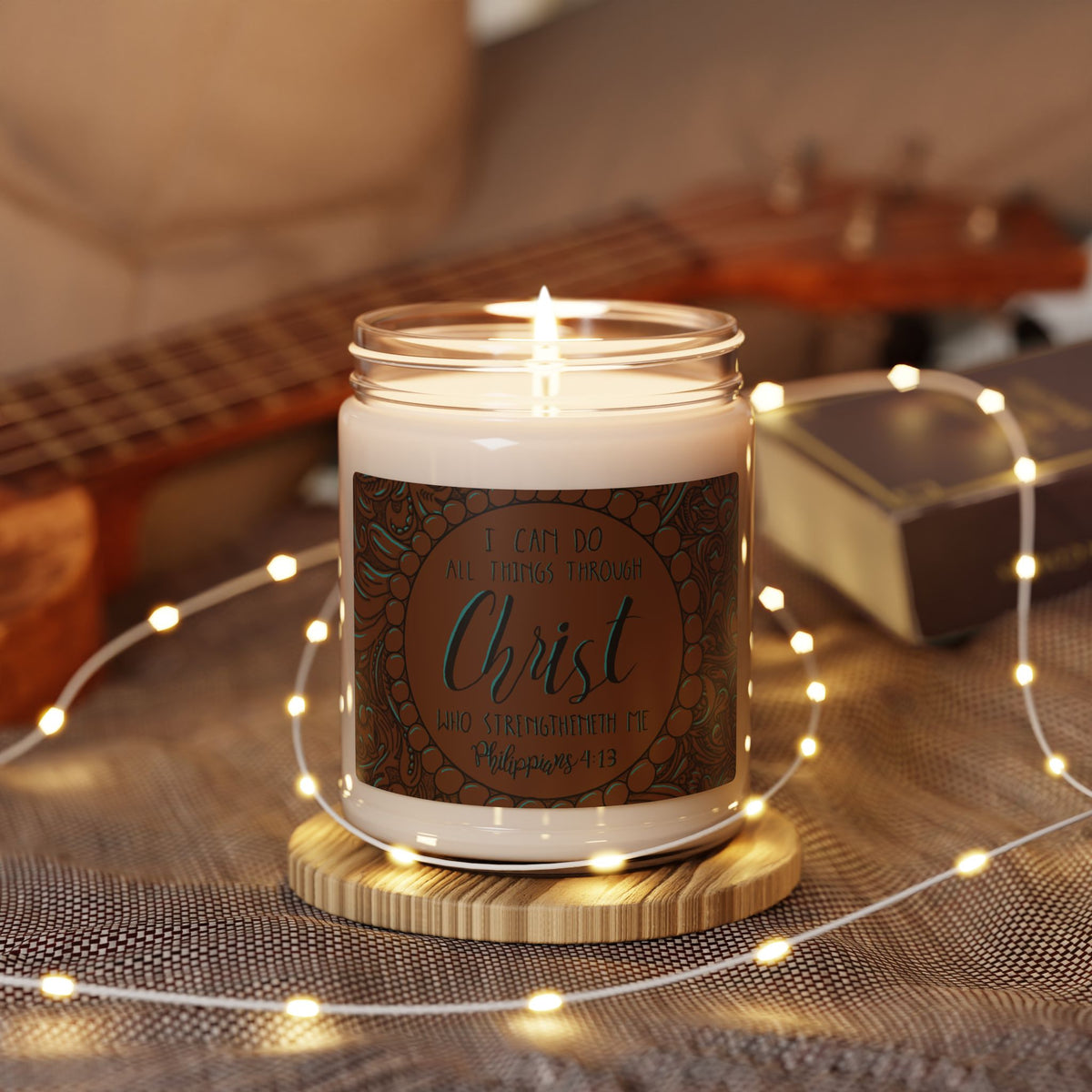 "I Can Do All Things Through Christ" Inspirational 9oz Scented Candle