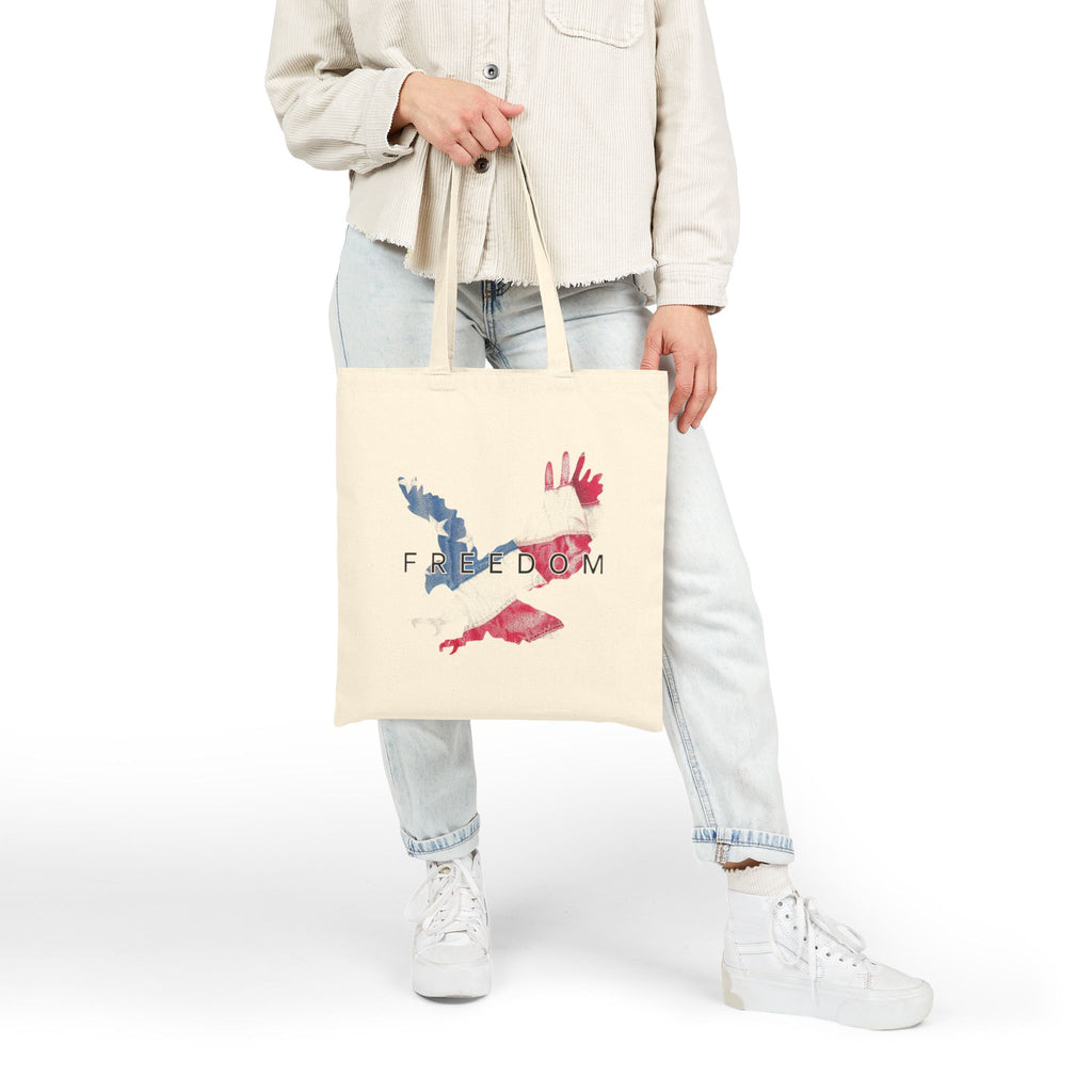 Freedom Canvas Tote Bag, Eco-Friendly Shopping Bag, Charlie Kirk, Inspirational Gift for Patriots, Reusable Tote for Everyday Use, USA