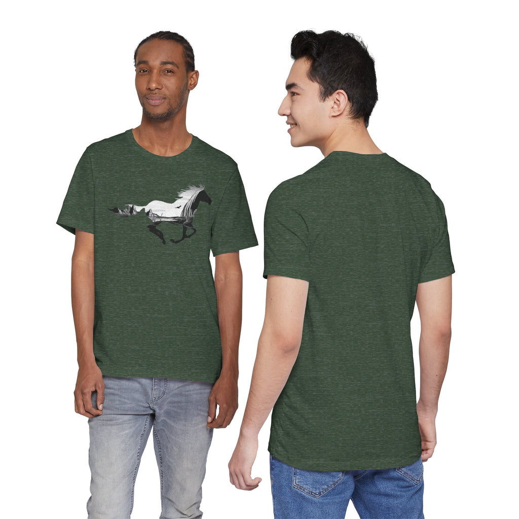 Wild Spirit Horse Tee - Unisex Jersey Short Sleeve Shirt, Equestrian Gift, Animal Lover Apparel, Unique Graphic Tee, Everyday Casual Wear