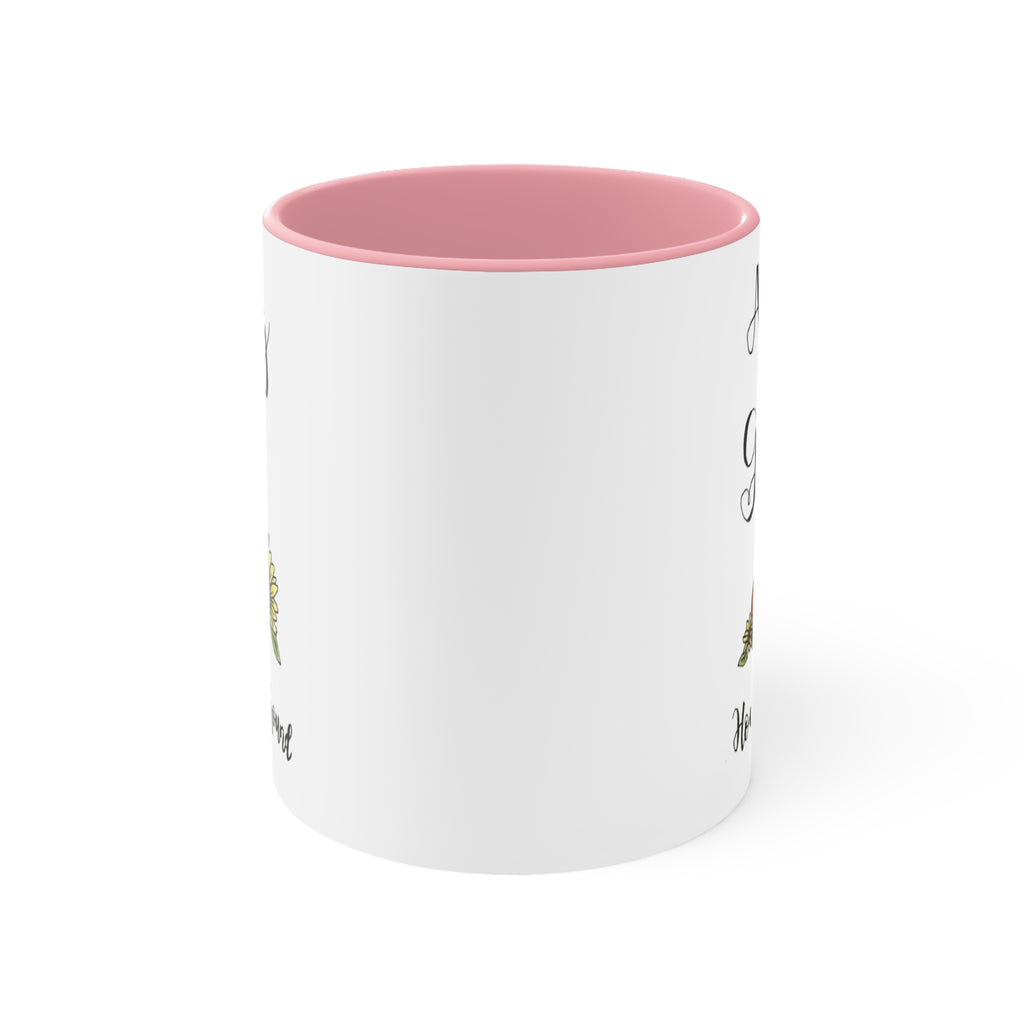 Amazing Grace Accent Mug — Floral Guitar Coffee Cup