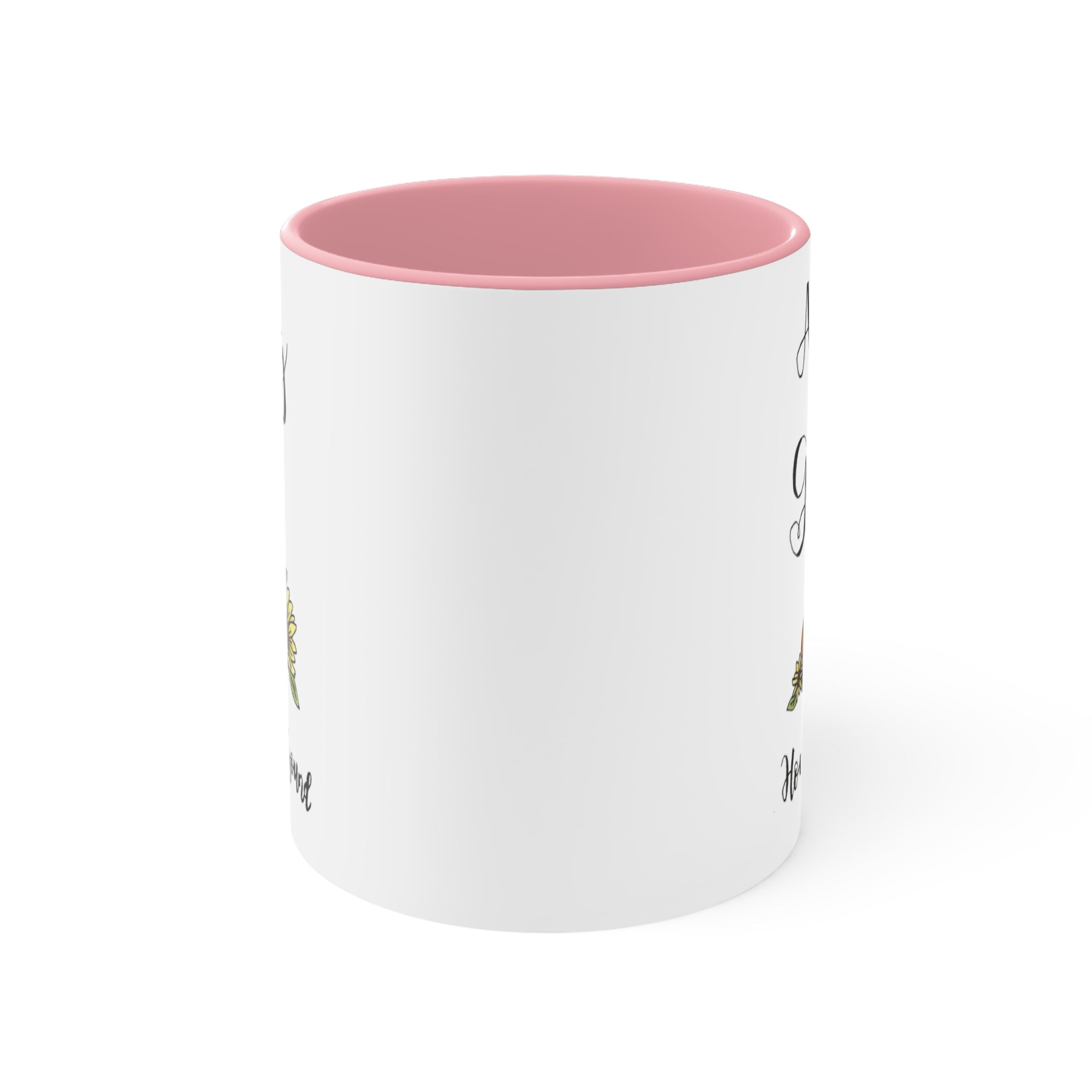 Amazing Grace Accent Mug — Floral Guitar Coffee Cup