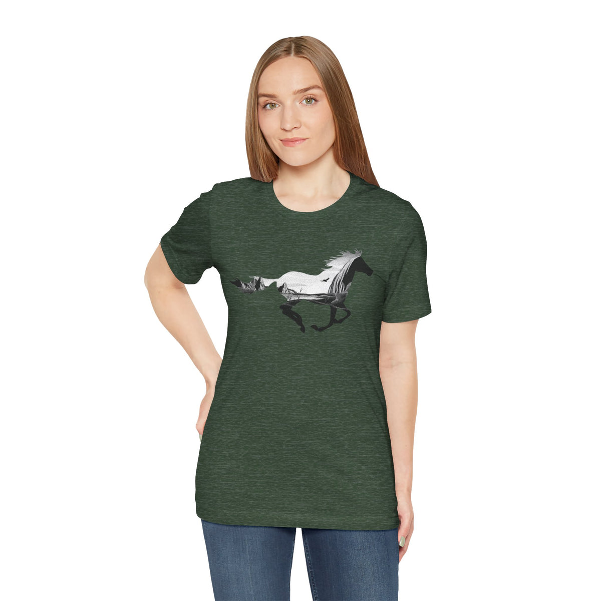 Wild Spirit Horse Tee - Unisex Jersey Short Sleeve Shirt, Equestrian Gift, Animal Lover Apparel, Unique Graphic Tee, Everyday Casual Wear