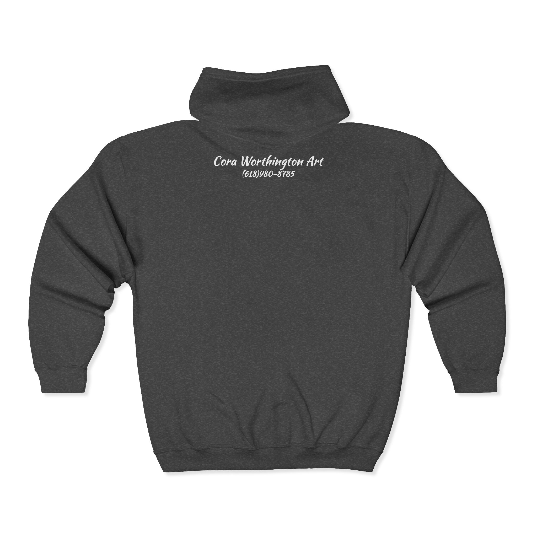 CW Art Logo Zip Hoodie | Core Worthington Art Branded Hooded Sweatshirt