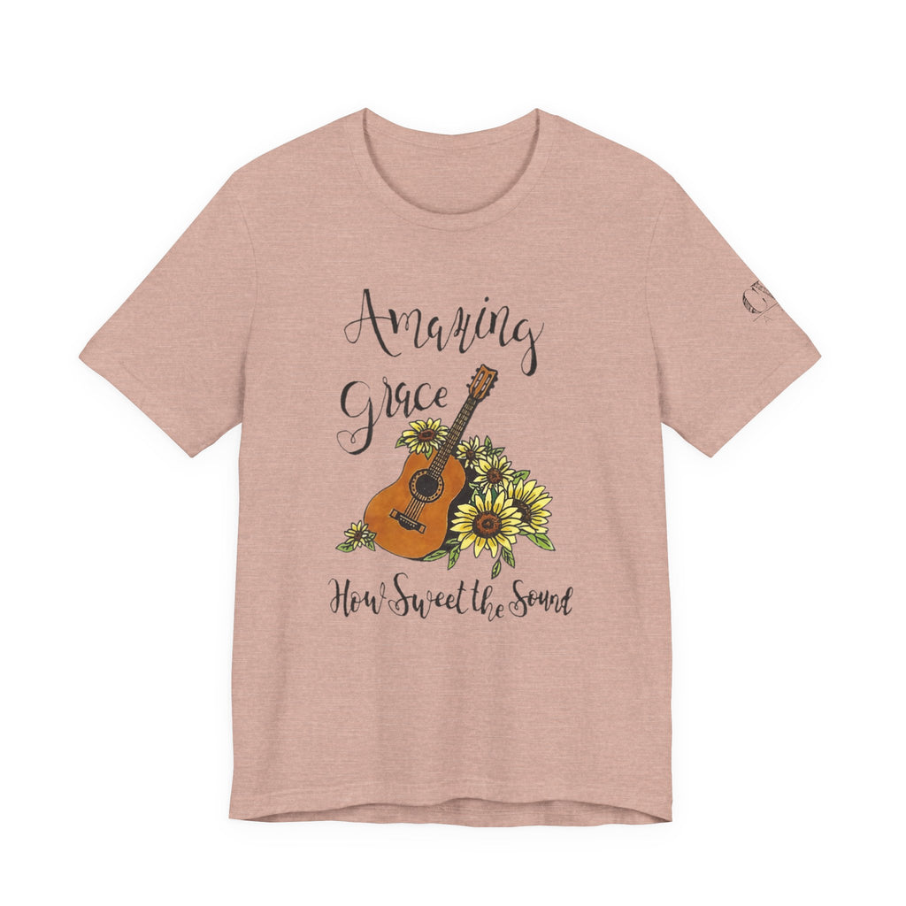 Amazing Grace Guitar and Sunflowers Design