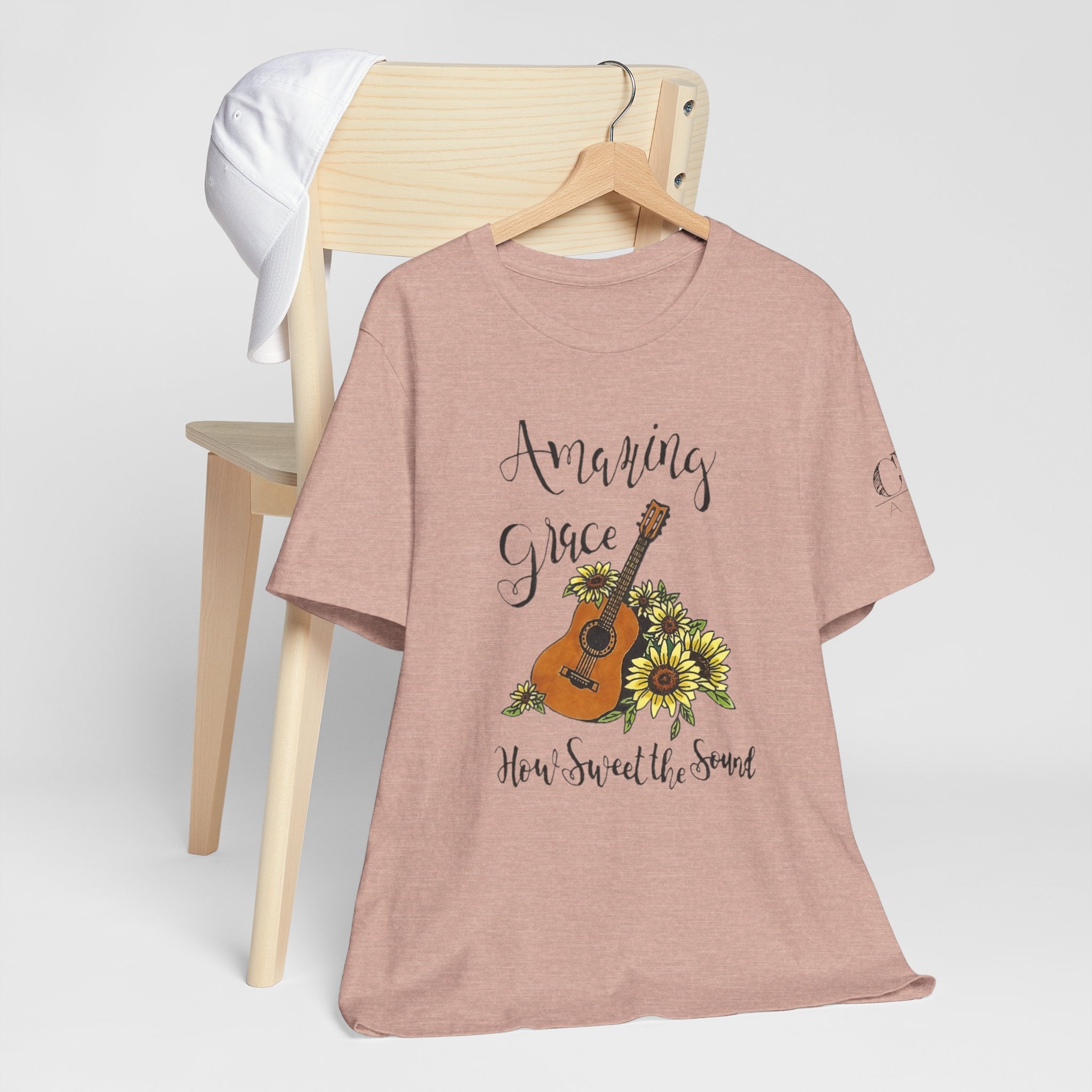 Amazing Grace Guitar and Sunflowers Design