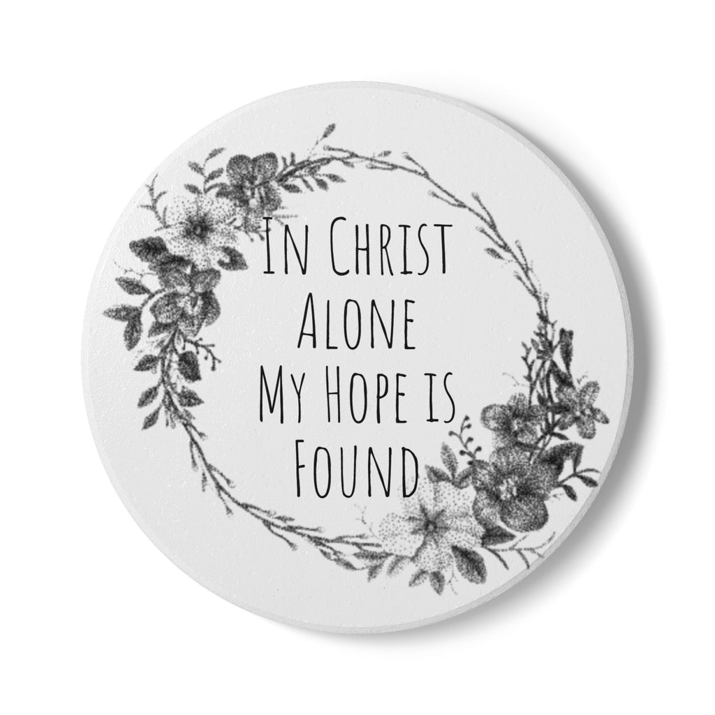 In Christ Alone Ceramic Coaster