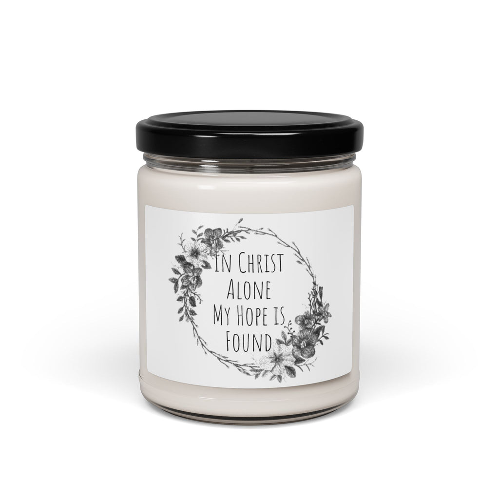 In Christ Alone Floral Candle