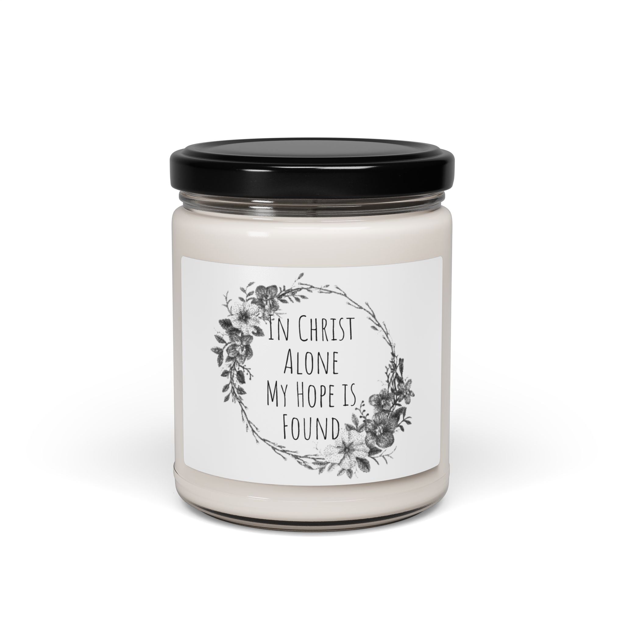 In Christ Alone Floral Candle