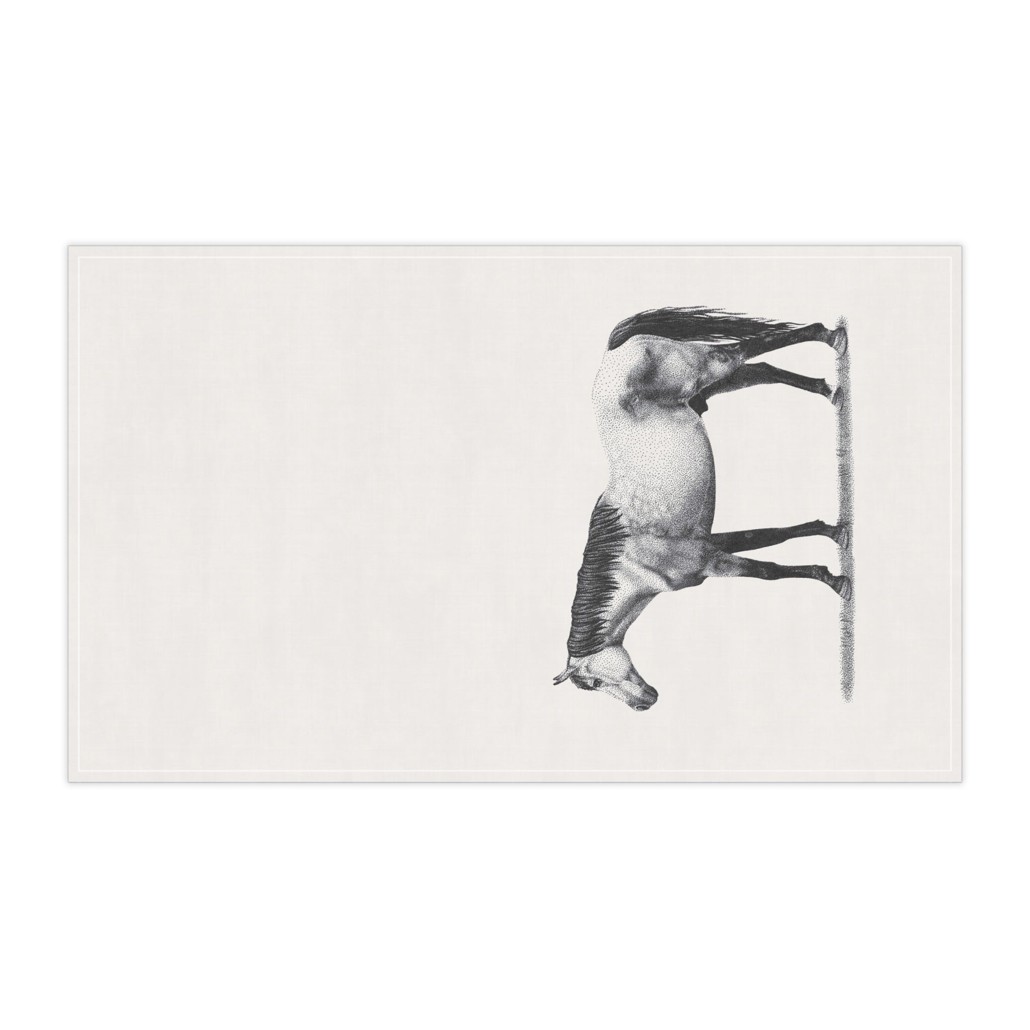 Horse Drawing Tea Towel