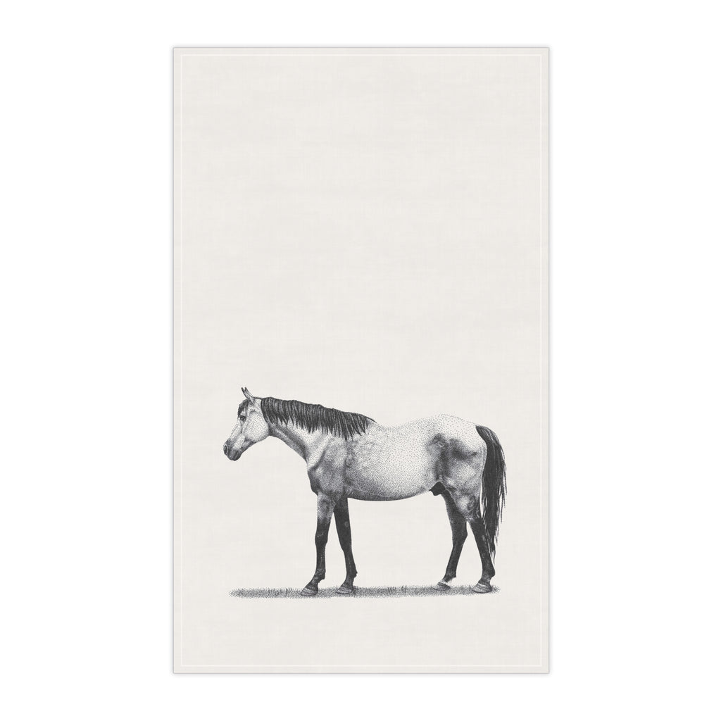 Horse Drawing Tea Towel