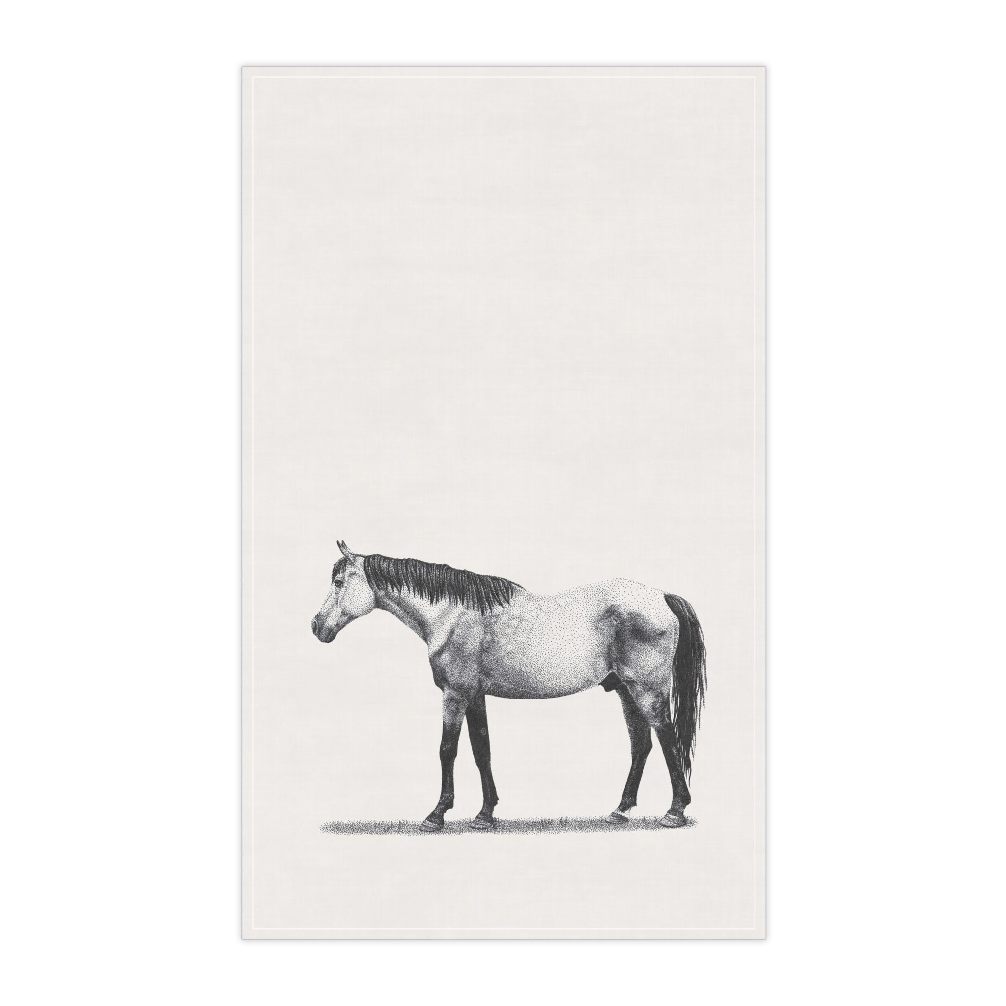 Horse Drawing Tea Towel