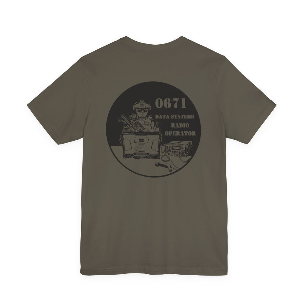 0671 Data Systems Radio Operator Tee — USMC Emblem Military Radio Operator T‑Shirt