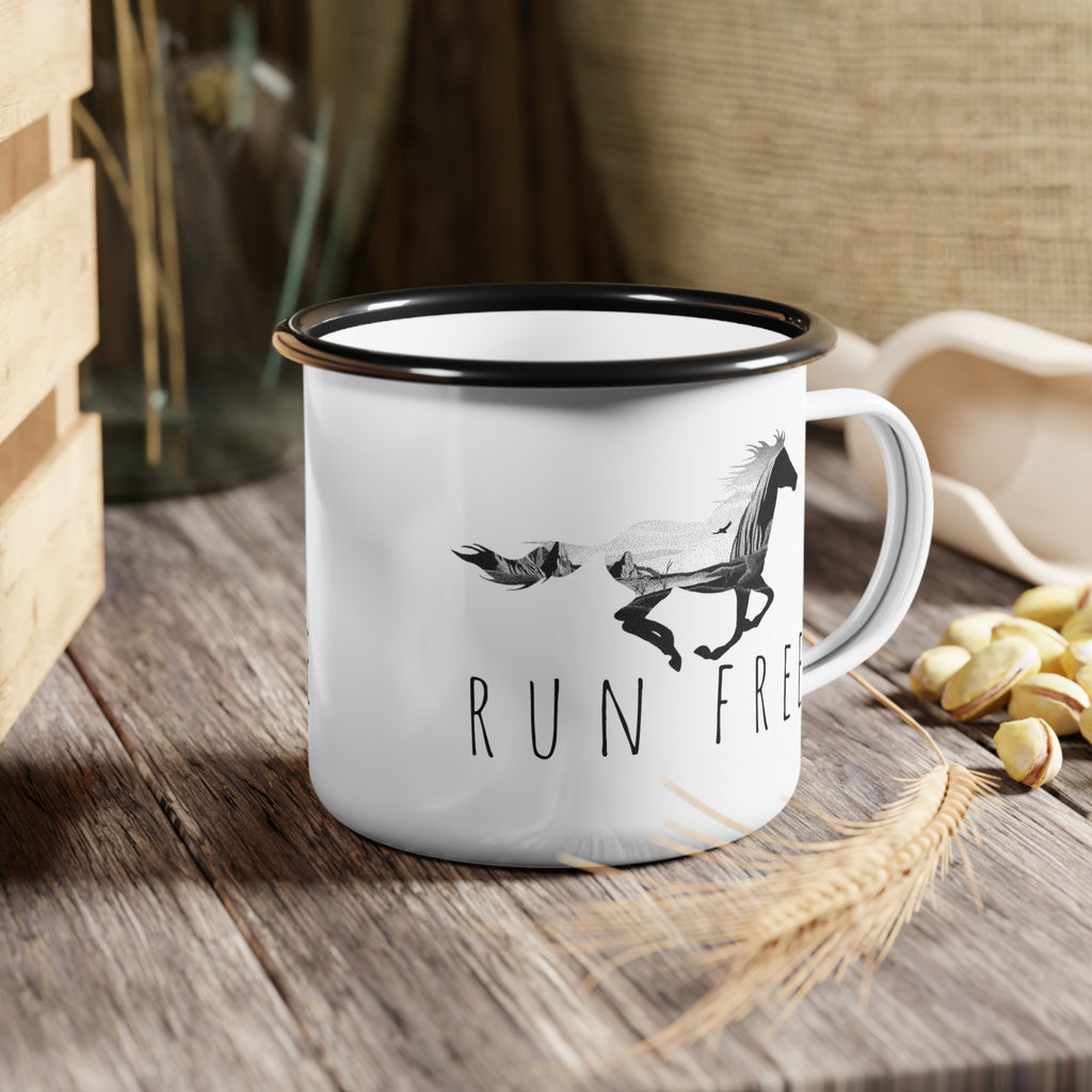 Spirit Horse Enamel Camp Mug