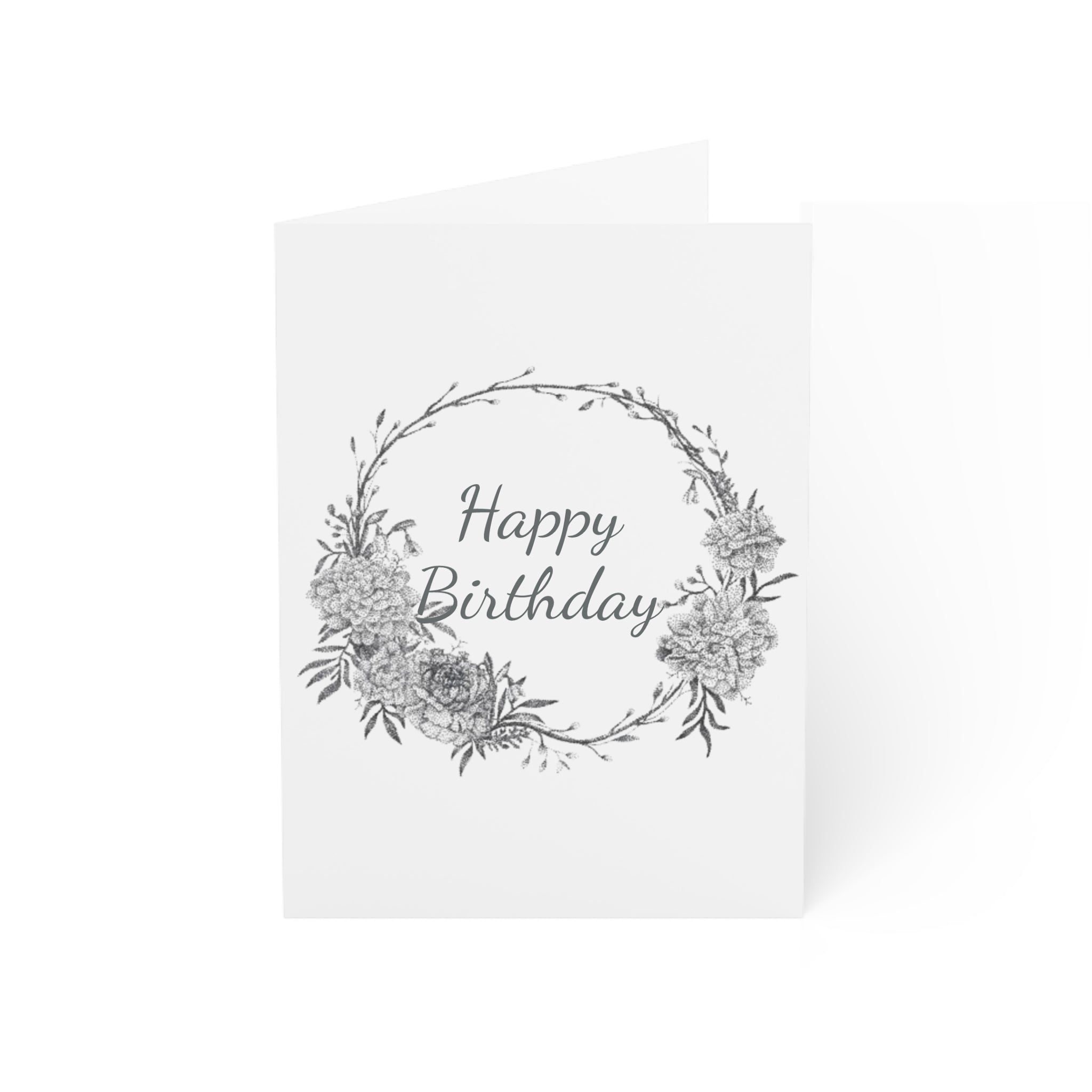 January Birth Flower Birthday Card — Carnations and Snowdrops