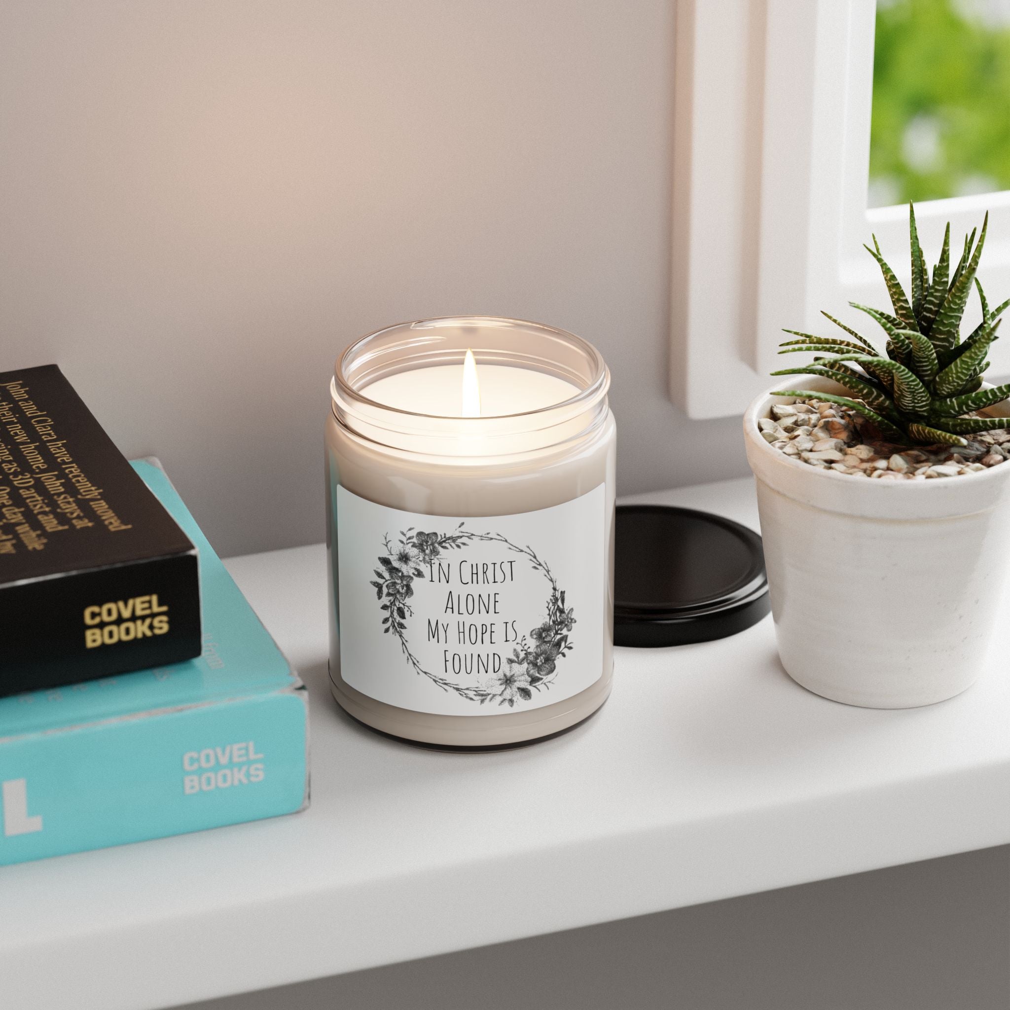 In Christ Alone Floral Candle