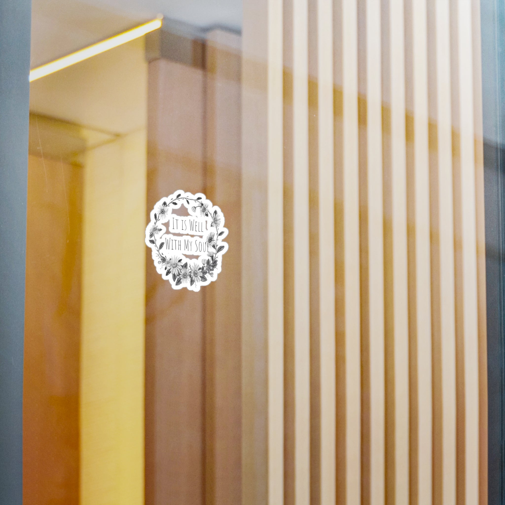 It Is Well With My Soul Floral Vinyl Sticker