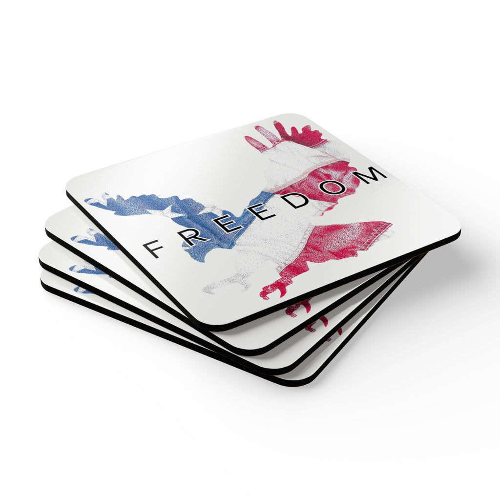 Freedom Eagle Cork Coaster Set