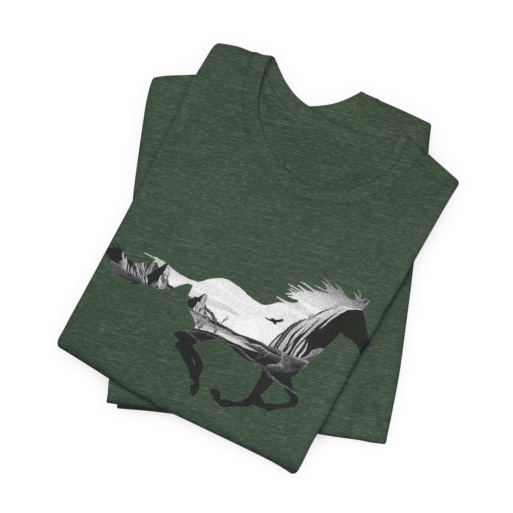 Wild Spirit Horse Tee - Unisex Jersey Short Sleeve Shirt, Equestrian Gift, Animal Lover Apparel, Unique Graphic Tee, Everyday Casual Wear