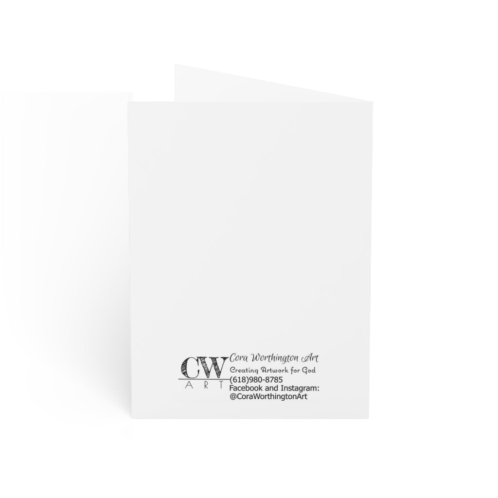 Christmas Coffee Scene Greeting Cards | Black and White