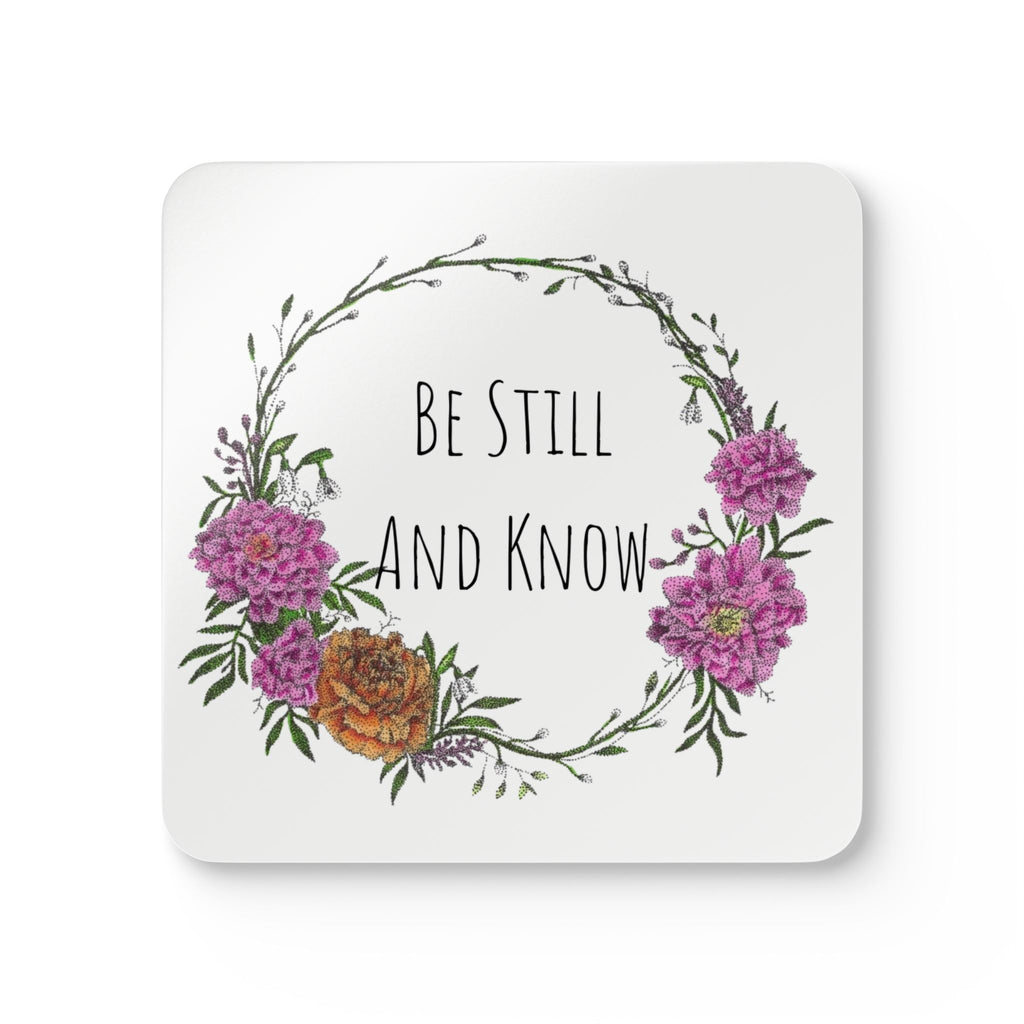 Be Still and Know Cork Coaster Set (4-Pack)