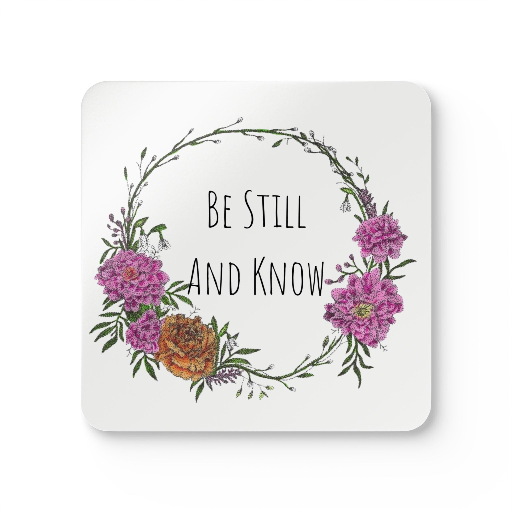 Be Still and Know Cork Coaster Set (4-Pack)