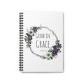 Grow in Grace Spiral Notebook — Floral Christian Journal (2 Peter 3:18)