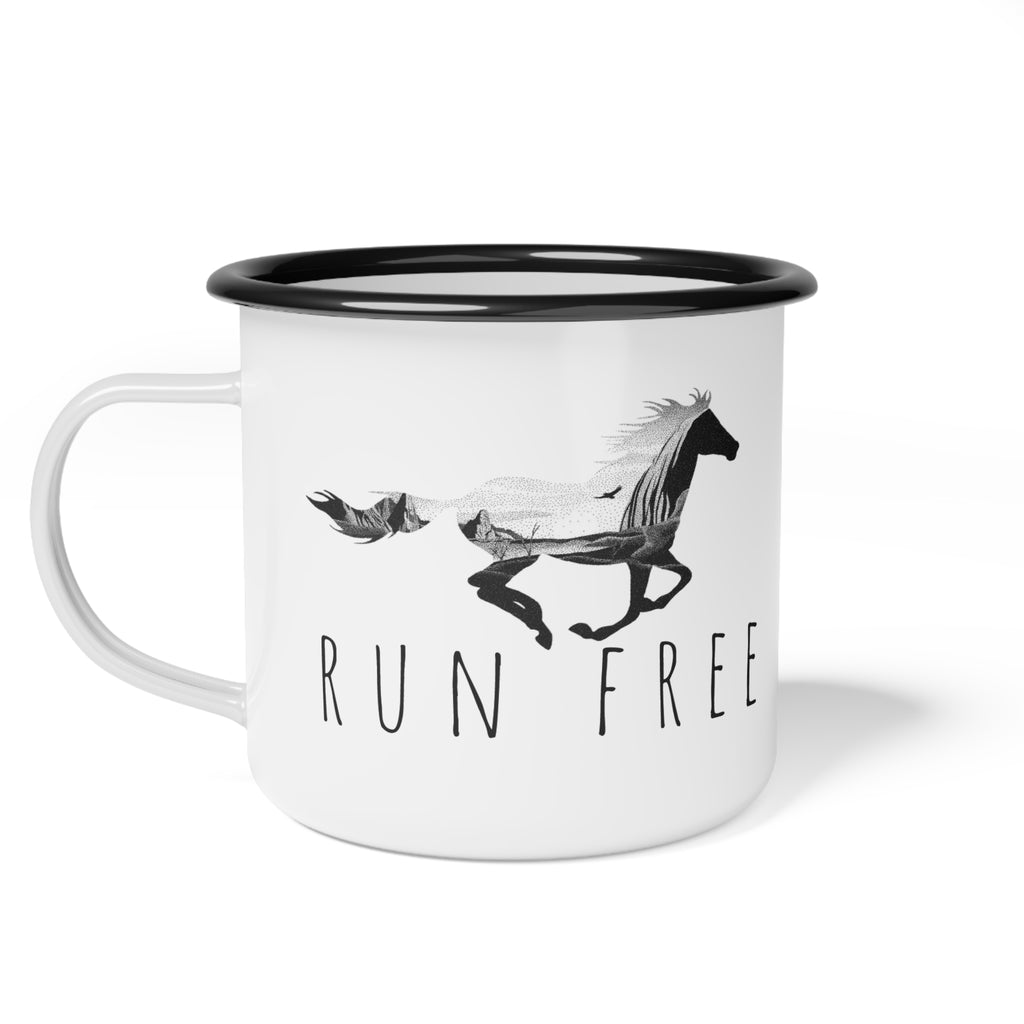 Spirit Horse Enamel Camp Mug