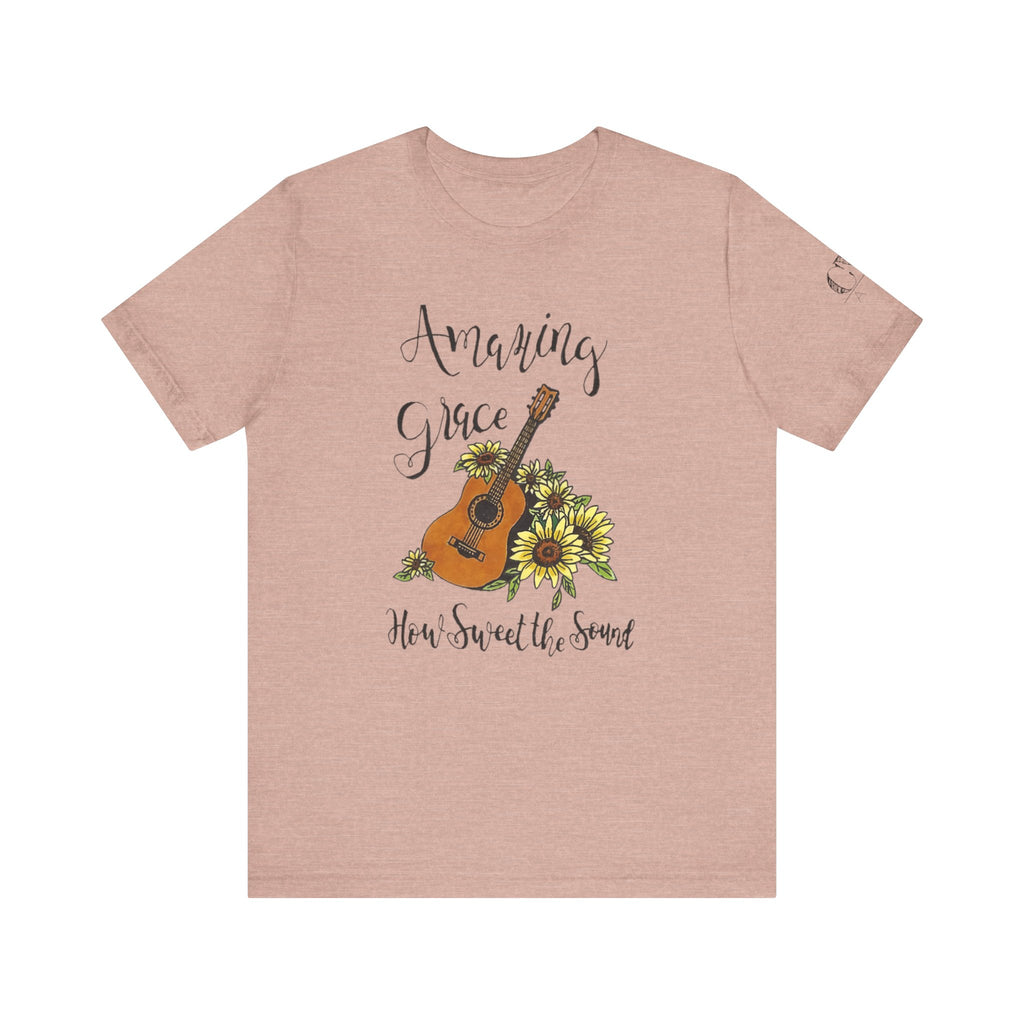 Amazing Grace Guitar and Sunflowers Design