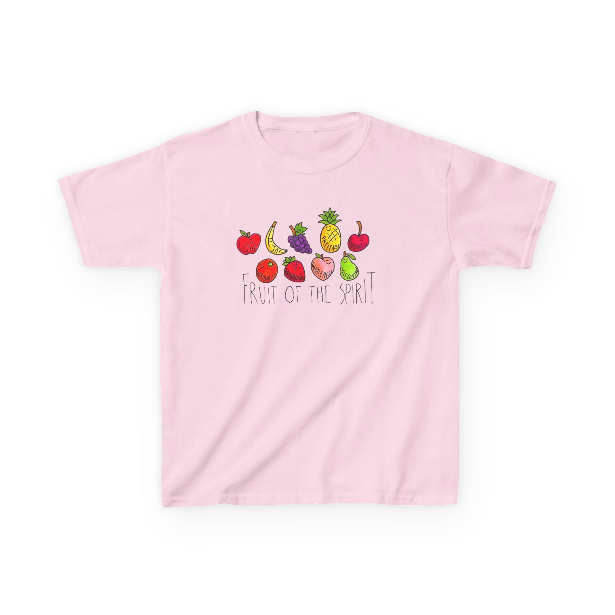 Fruit of the Spirit Kids T-Shirt | watercolor fruit illustration